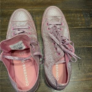 Converse Women's Pink Glitter Low-Top Sneakers